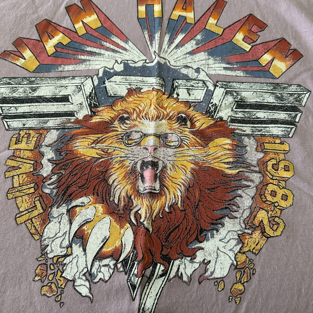 Van Halen Lilac Oversized Tee - Picture 2 of 4